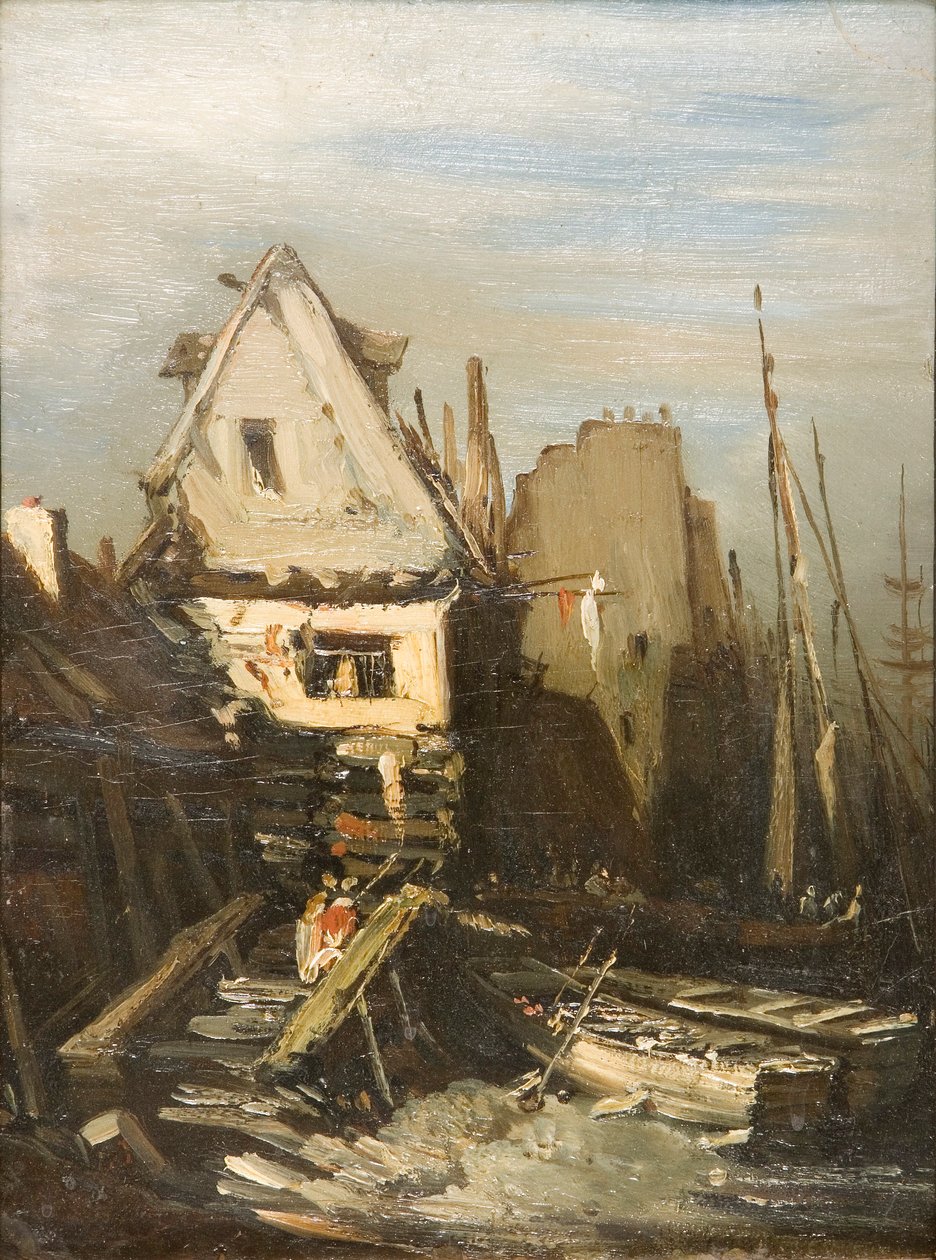 The Norman Port by Eugene Isabey