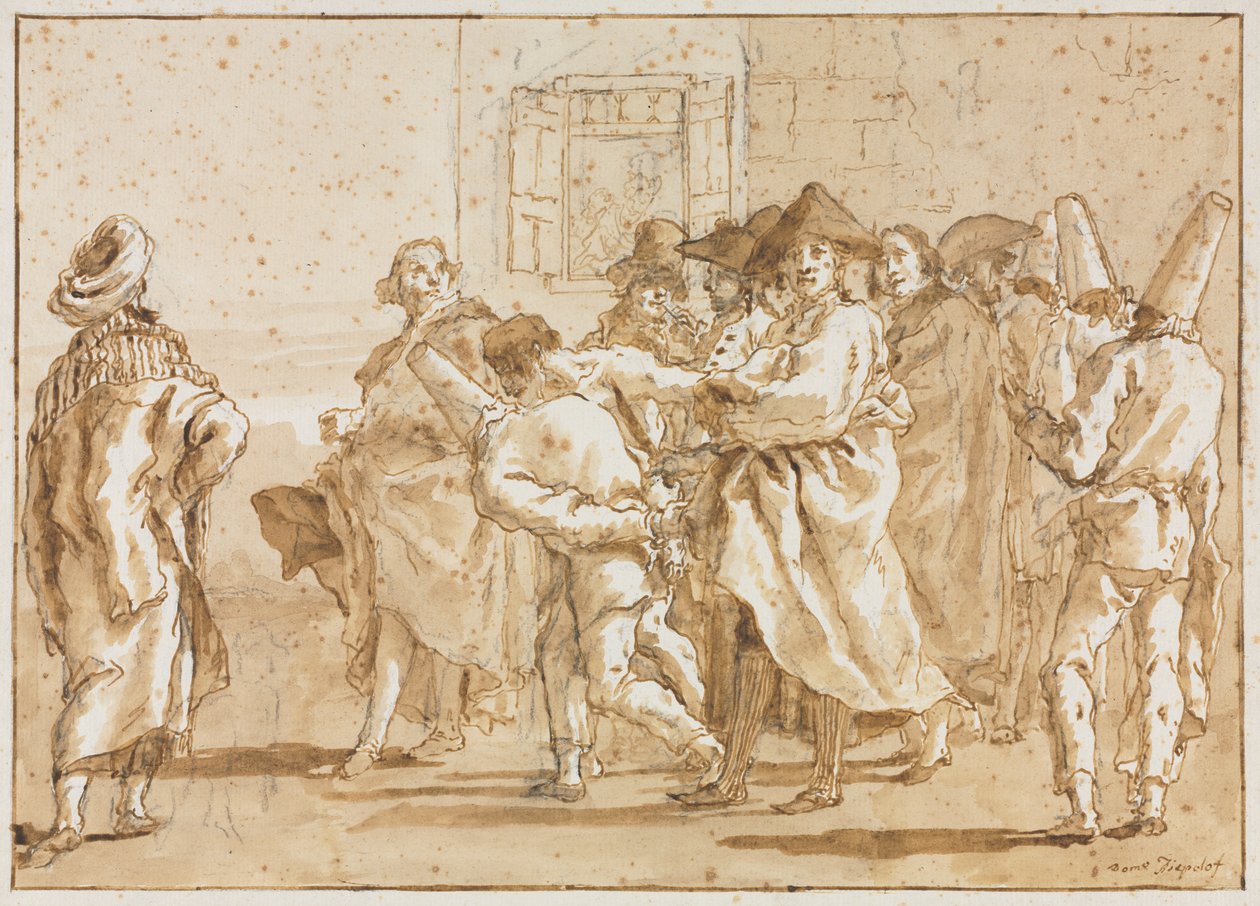 Punchinello Arrested by Eugene Joseph Verboeckhoven