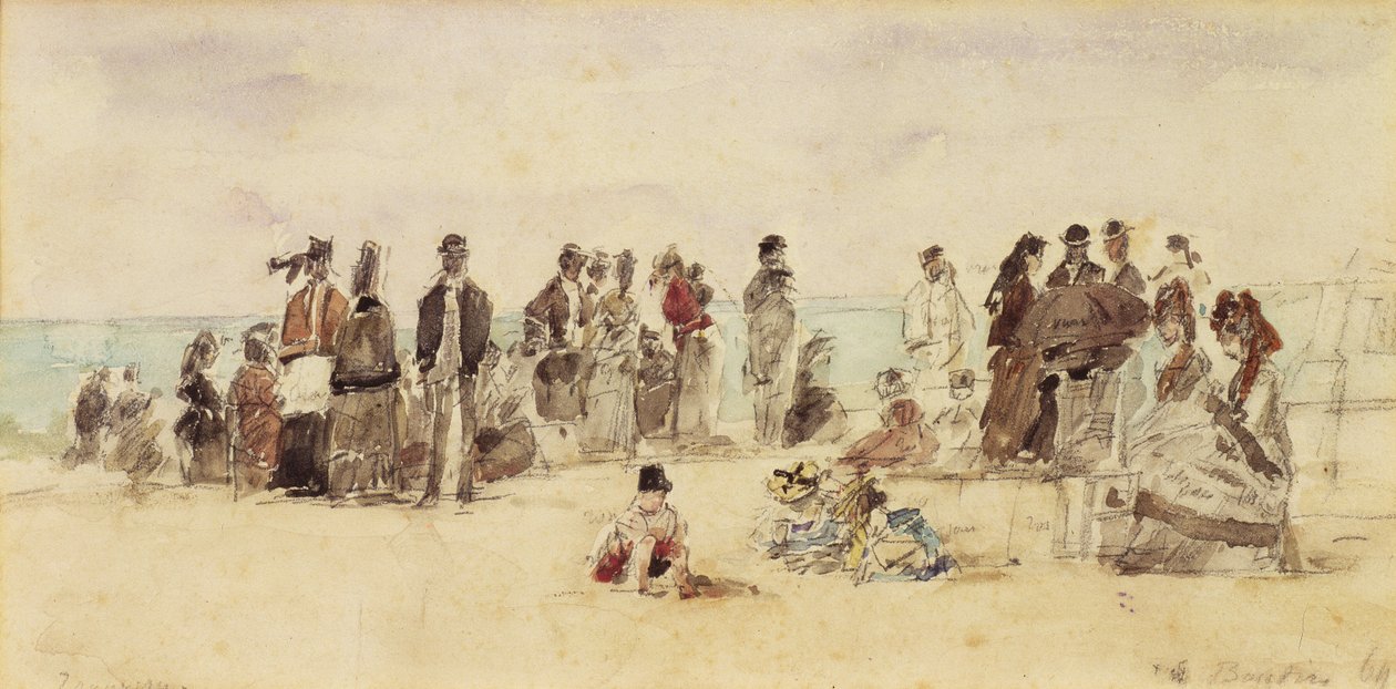 Beach Scene by Eugene Louis Boudin