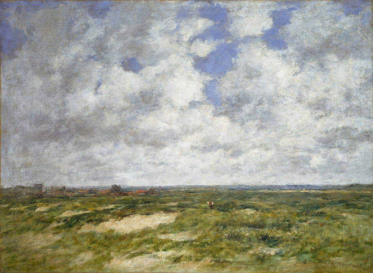 Berck, Cloudy Landscape by Eugene Louis Boudin