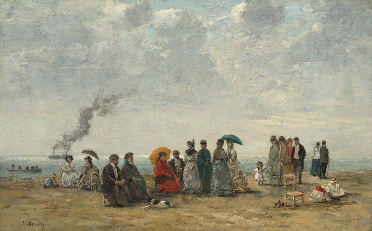 Figures on the Beach by Eugene Louis Boudin