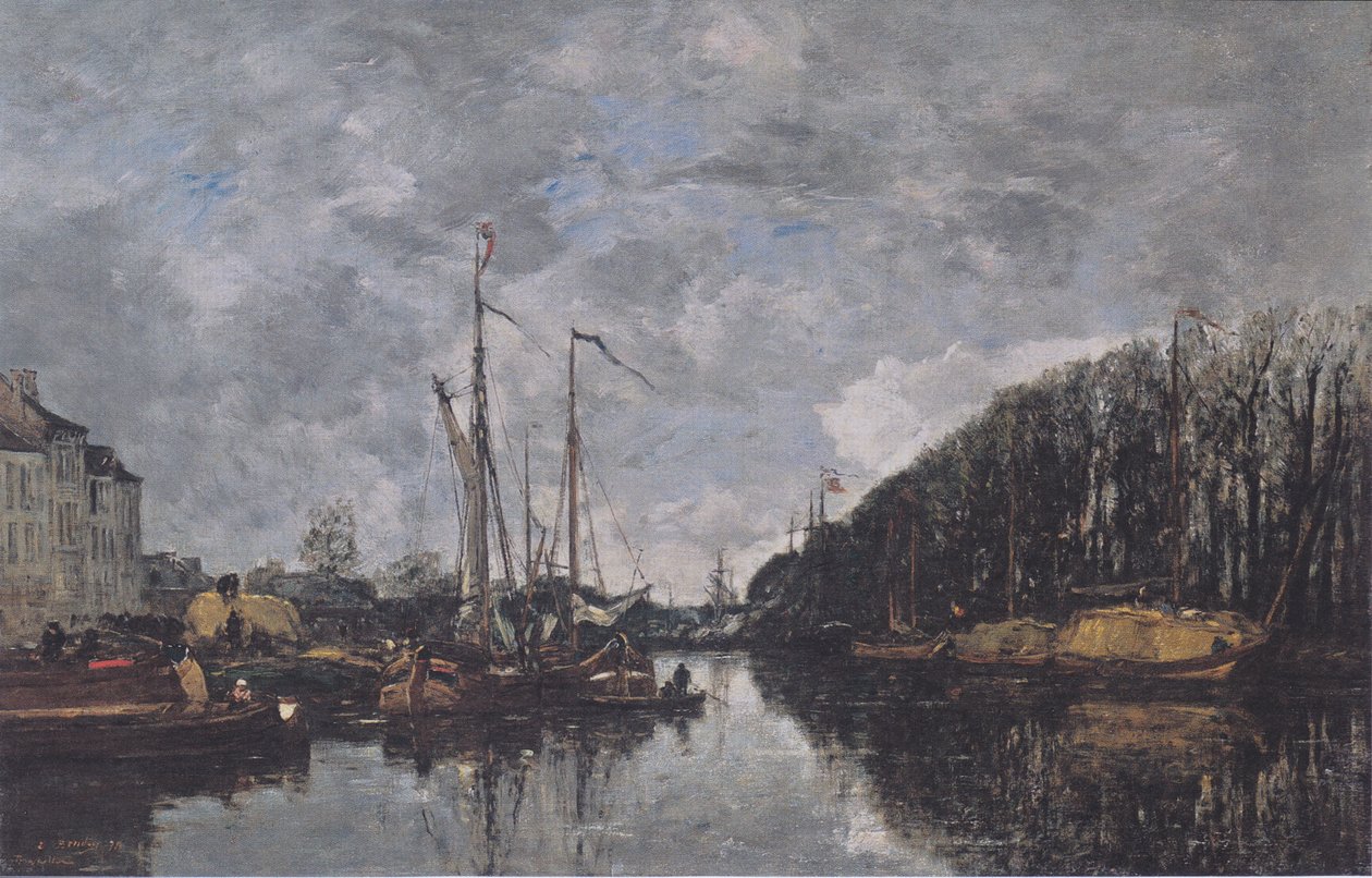 Canal at the Allée Verte in Brussels by Eugene Louis Boudin