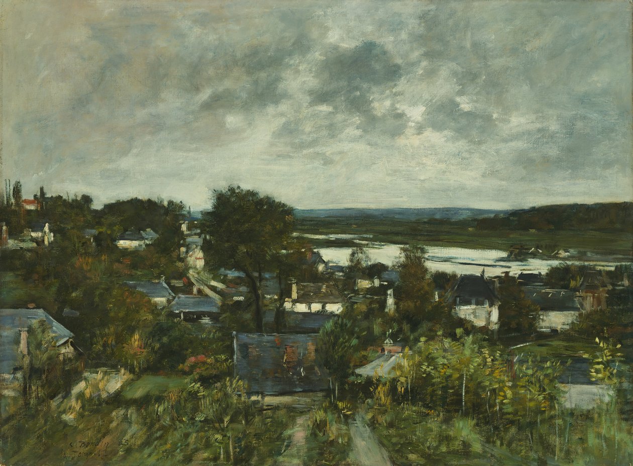 La Touques near Deauville by Eugene Louis Boudin