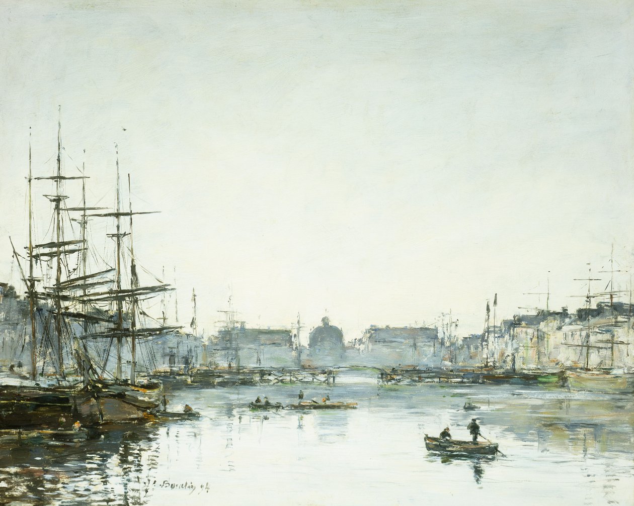 Le Havre, The Commerce Basin, 1894 by Eugene Louis Boudin