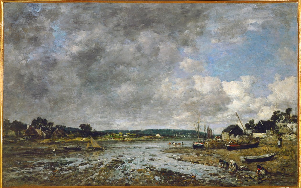 Norman Washerwomen on the Shore by Eugene Louis Boudin