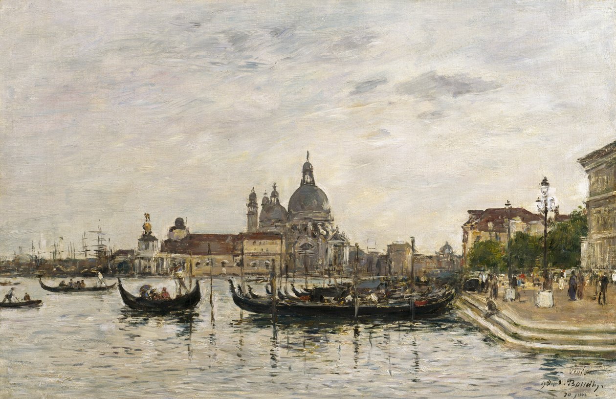 Santa Maria della Salute and the Dogana, Venice by Eugene Louis Boudin