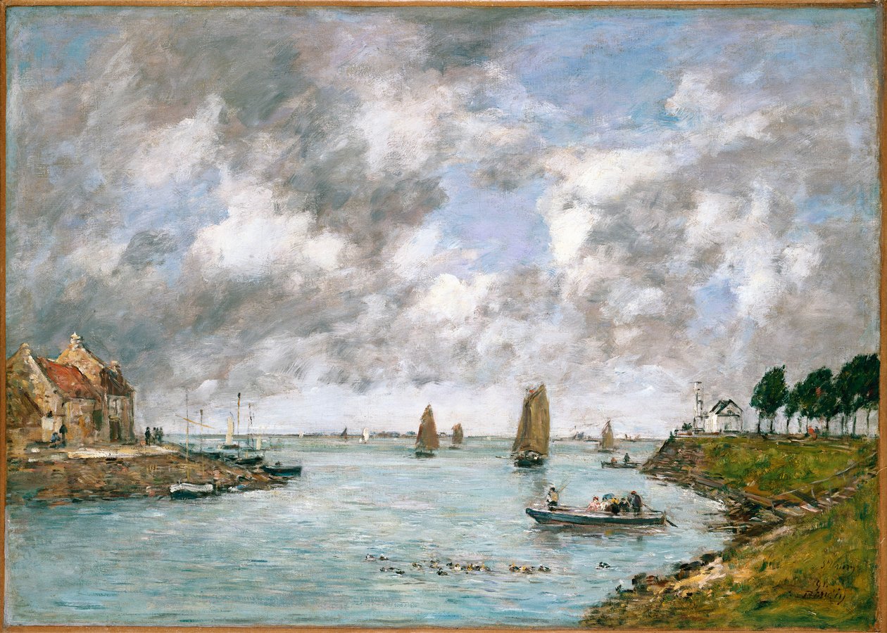 The Mouth of the River Somme, St. Valery-sur-Somme, 1891 by Eugene Louis Boudin