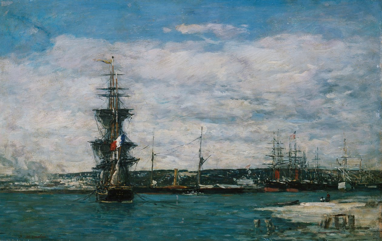The Port of Havre, c.1864-66 by Eugene Louis Boudin