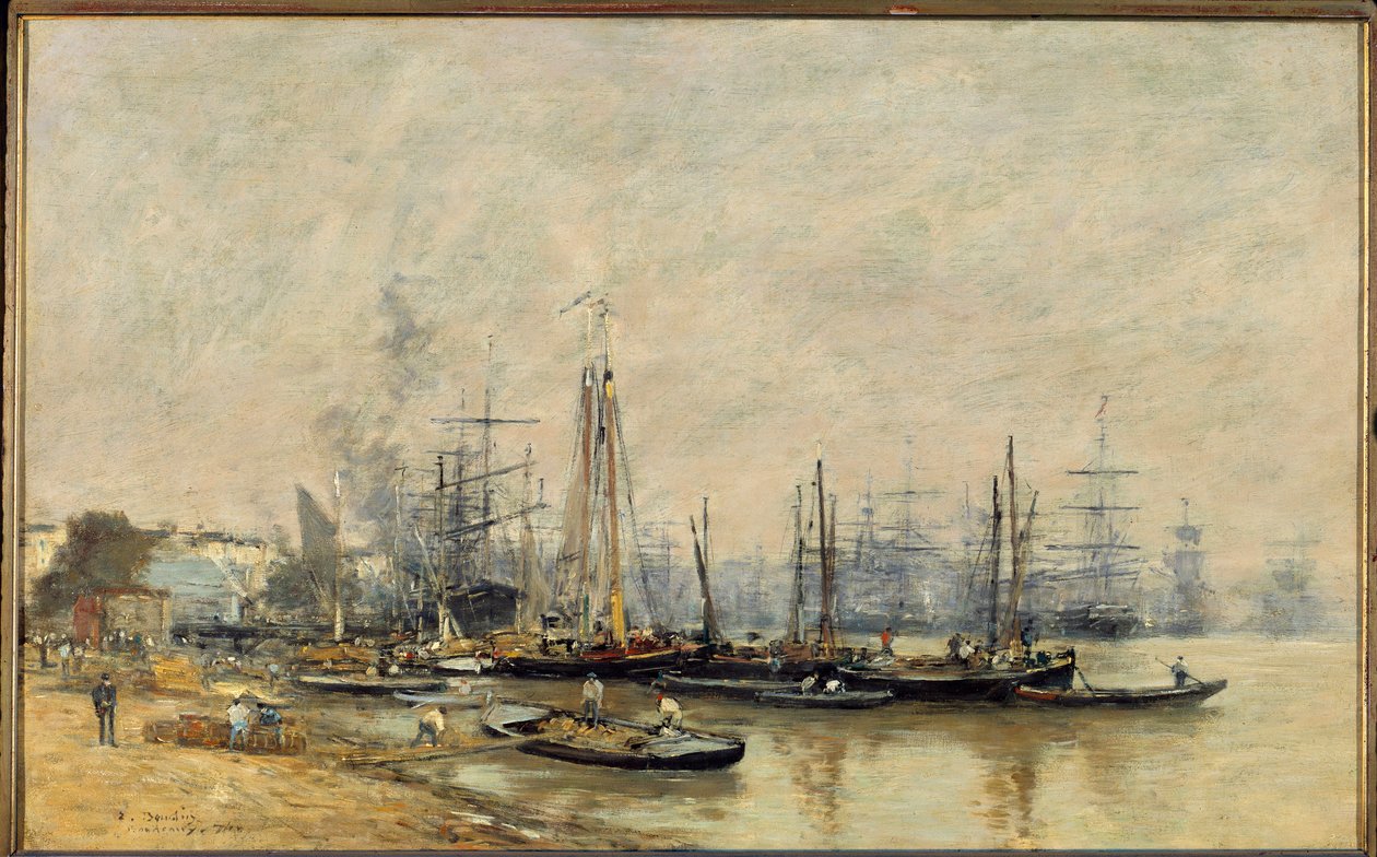 The Port of Bordeaux by Eugene Louis Boudin