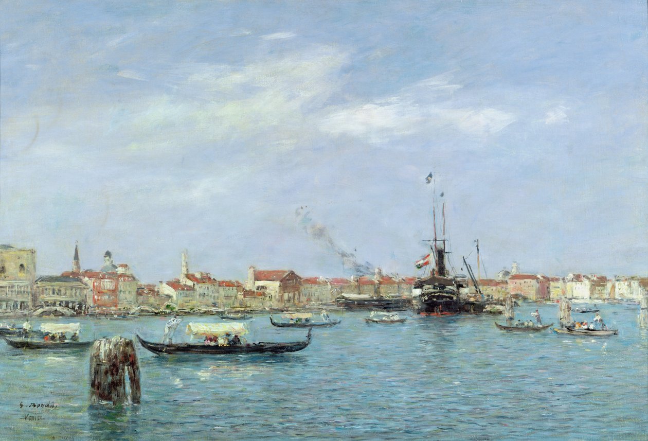 Venice, The Grand Canal, Austrian Steamship, 1895 by Eugene Louis Boudin