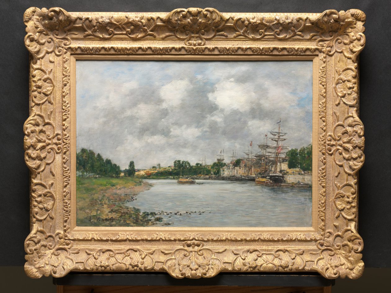 View of the Port of Saint-Valéry-sur-Somme by Eugene Louis Boudin