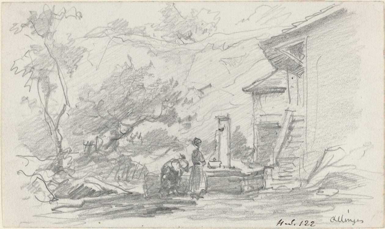 Women at a Well, Allinges by Eugene Louis Boudin