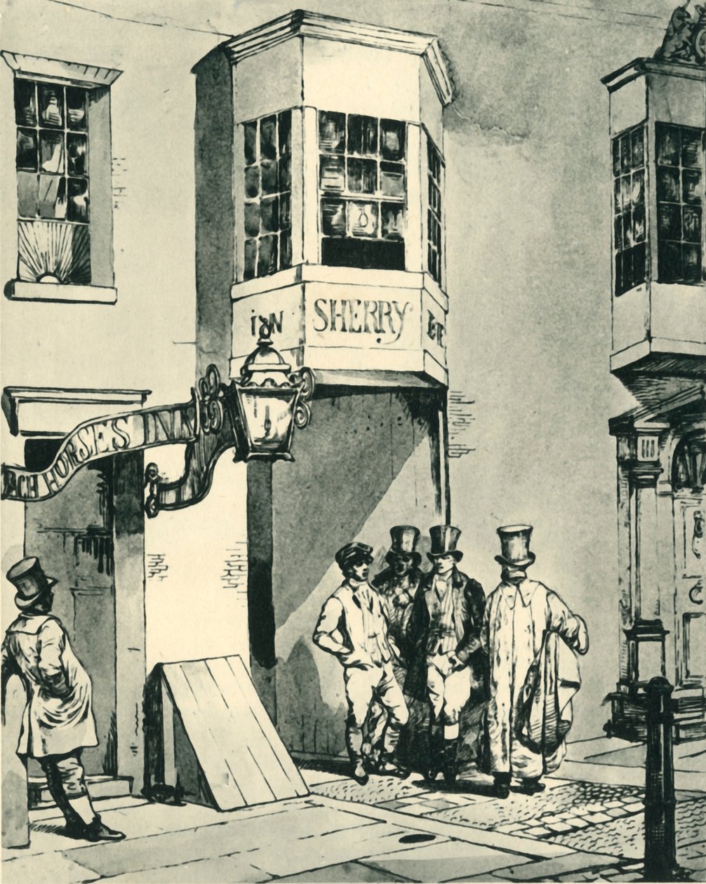 Inn and Post Office by Eugene Louis Lami