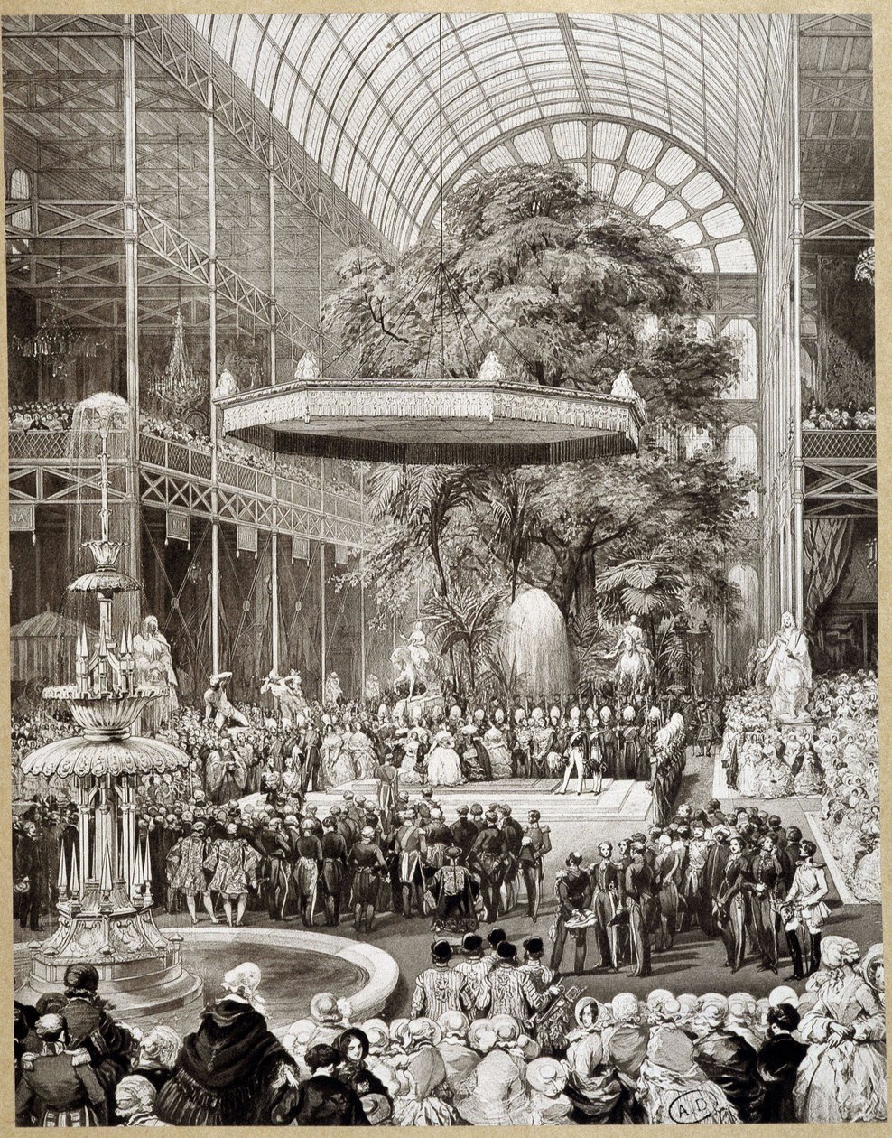 Opening of the 1851 World Exhibition in London by Lami by Eugene-Louis Lami