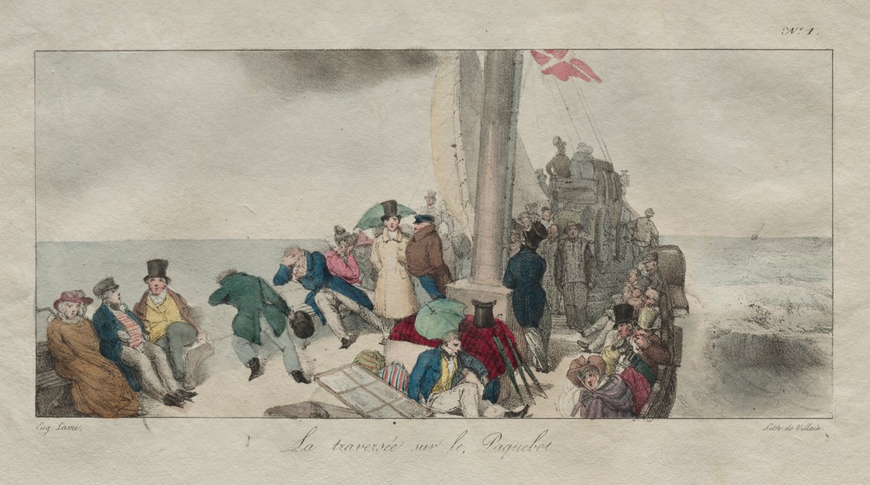 Souvenirs of London: Crossing on the Packet Boat by Eugene Louis Lami