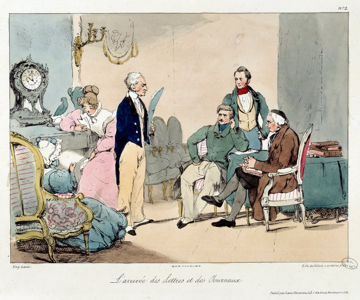 The Arrival of Letters and Newspapers. Illustration of the Book 