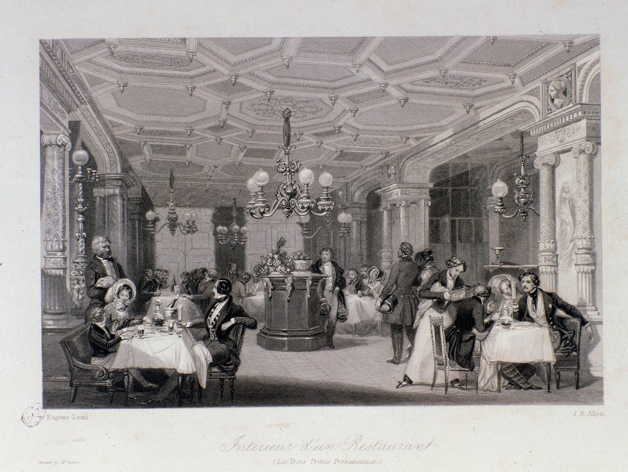 View of the interior of the restaurant 