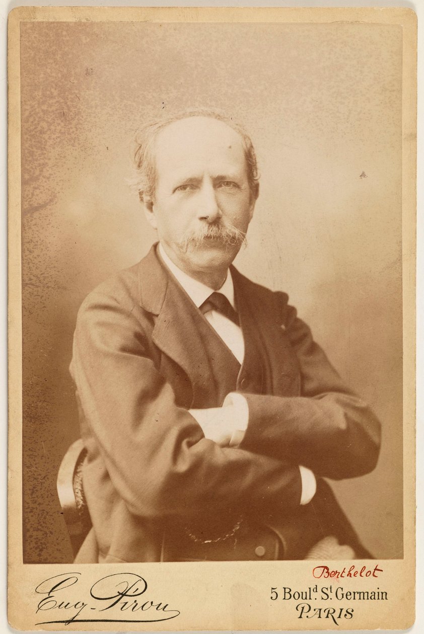 Portrait of Berthelot (Pierre Eugène Marcellin), (1827-1907), chemist by Eugene Pirou