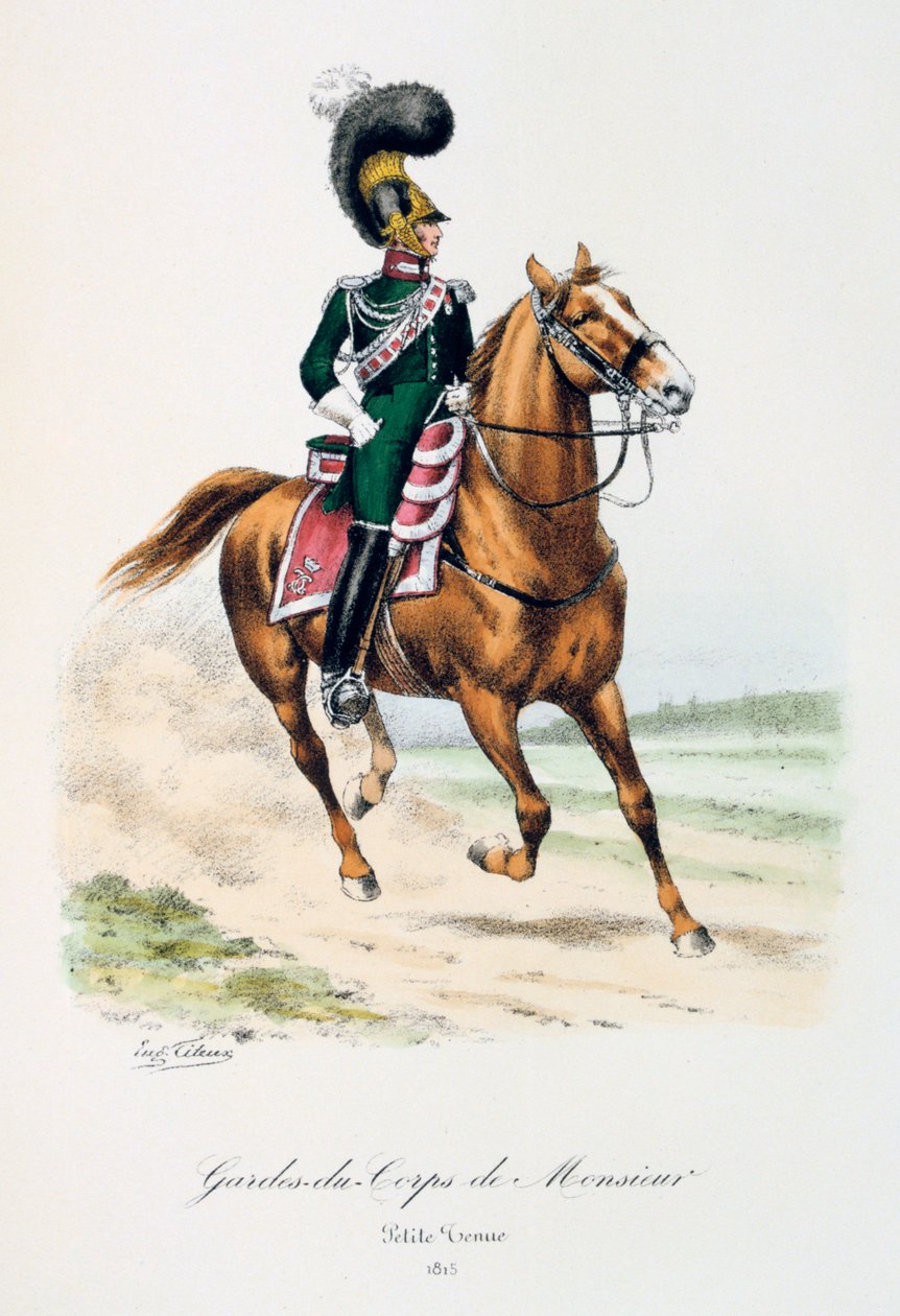Gardes-du-Corps de Monsieur, Petite Tenue, 1815 by Eugene Titeux