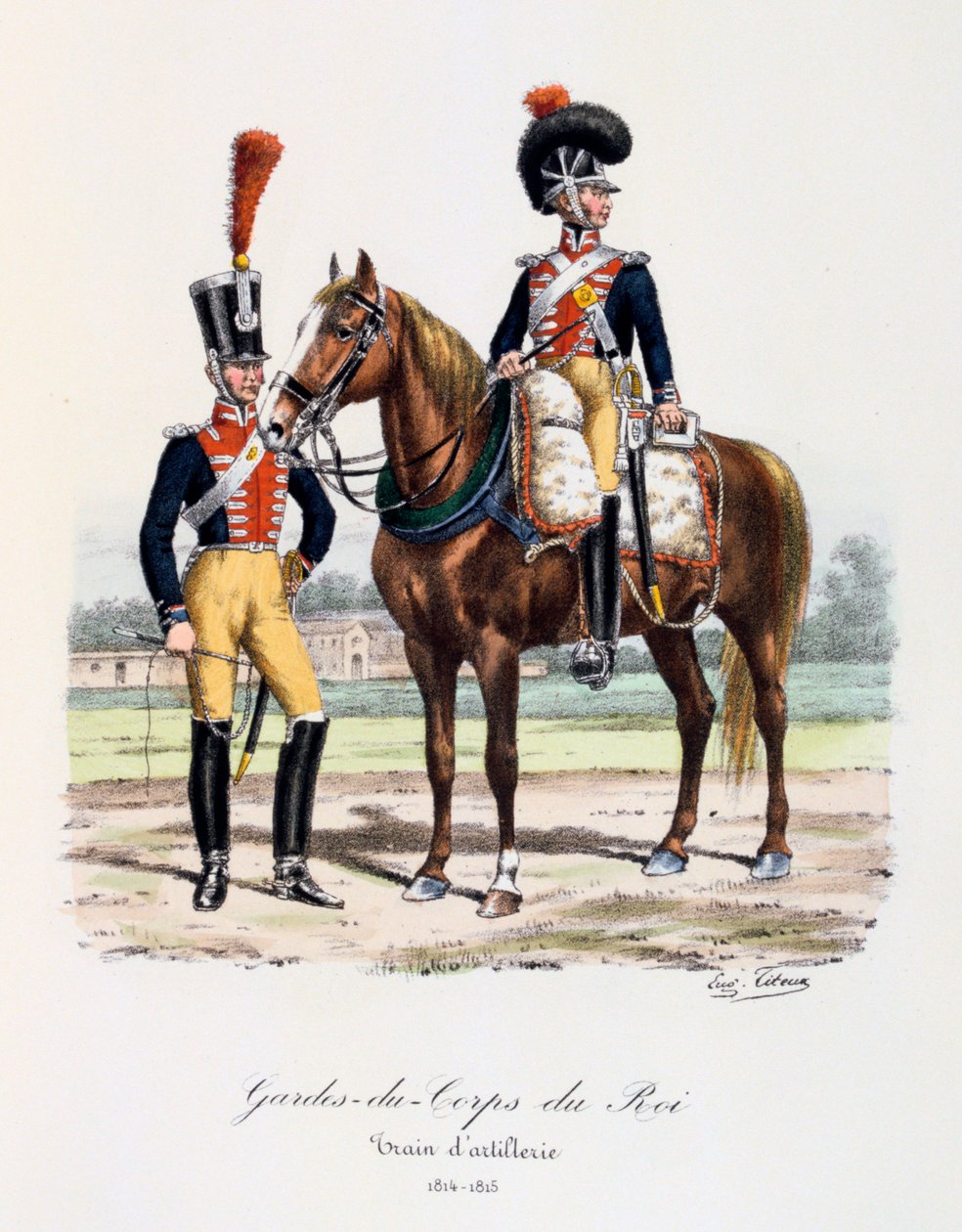 Gardes-du-Corps de Roi, Artillery Train by Eugene Titeux