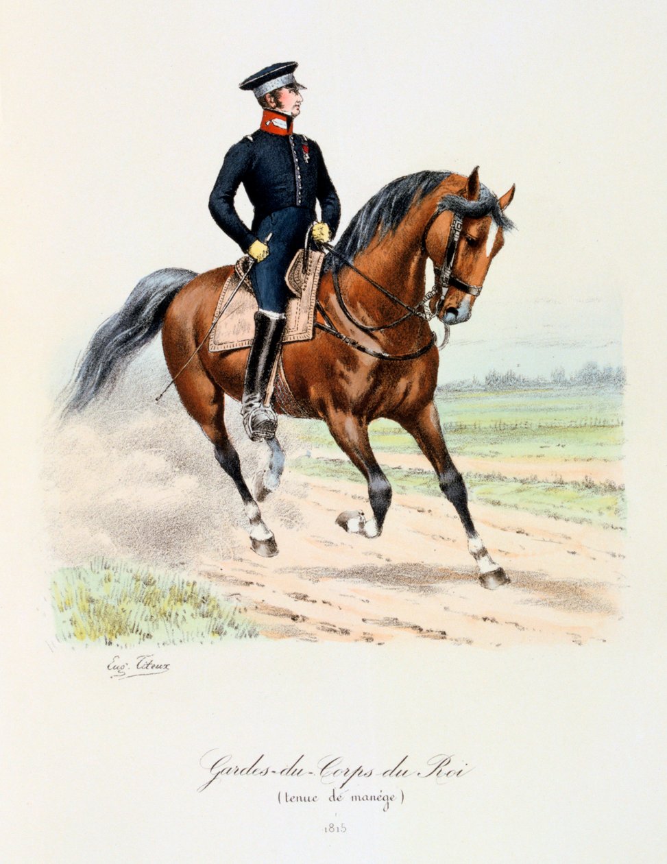 Gardes-du-Corps de Roi, tenue de manège, 1815 by Eugene Titeux