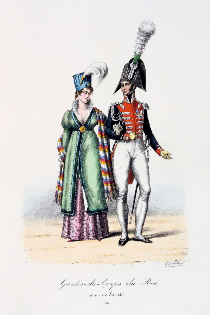 Gardes-du-Corps de Roi, tenue de société, 1814 by Eugene Titeux