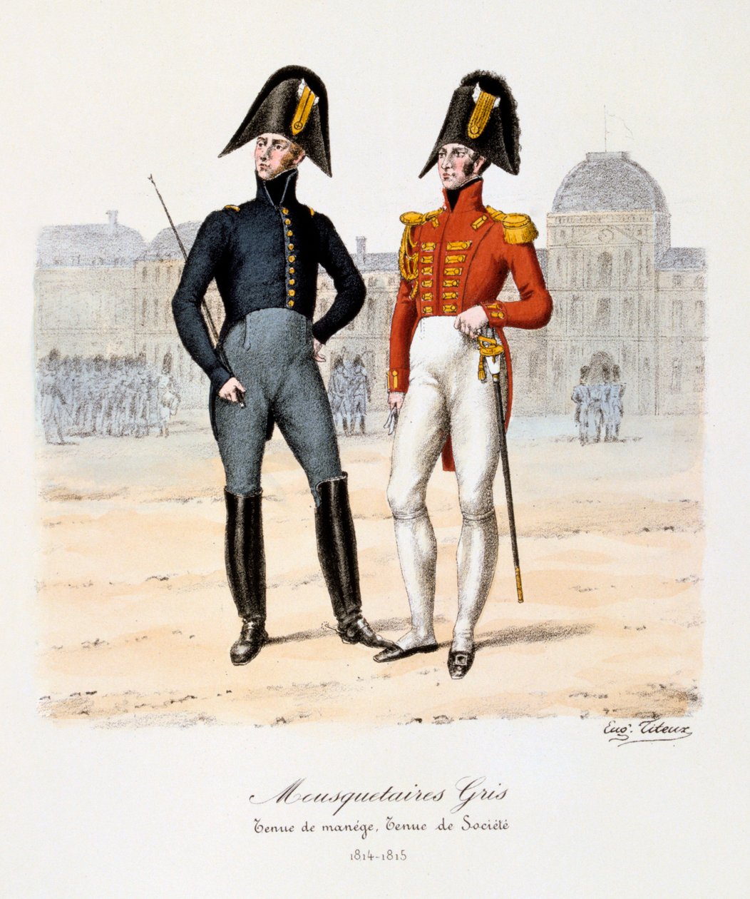 Mousquetaires Gris, Tenue de Manège and Tenue de Société by Eugene Titeux