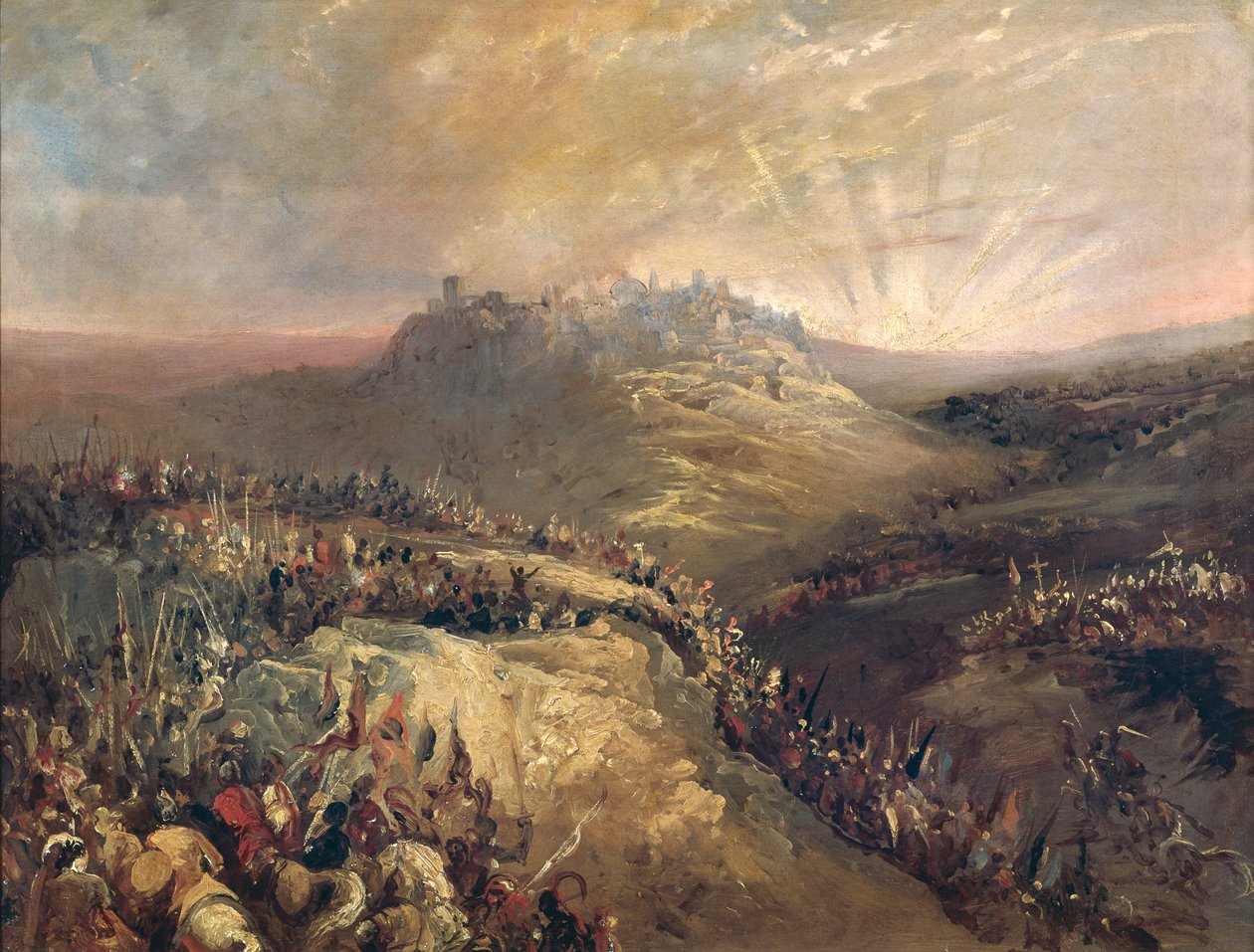 The Crusaders Before Jerusalem by Eugenio Lucas Velázquez