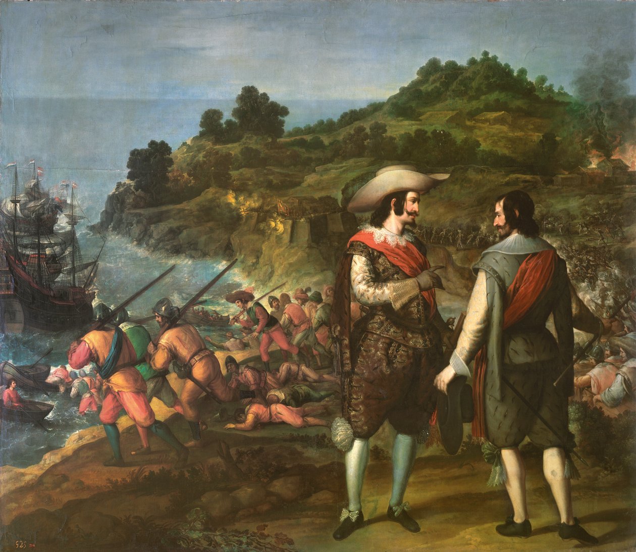 The recovery of San Juan de Puerto Rico by Eugenio (attr.to) Cajes
