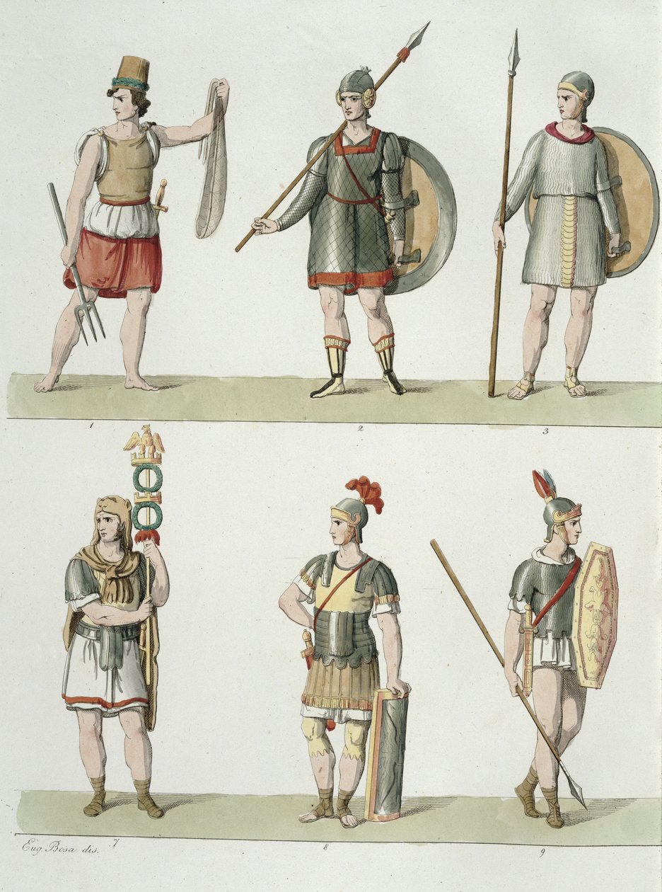 Roman Soldiers (detail) by Eugenio Bosa