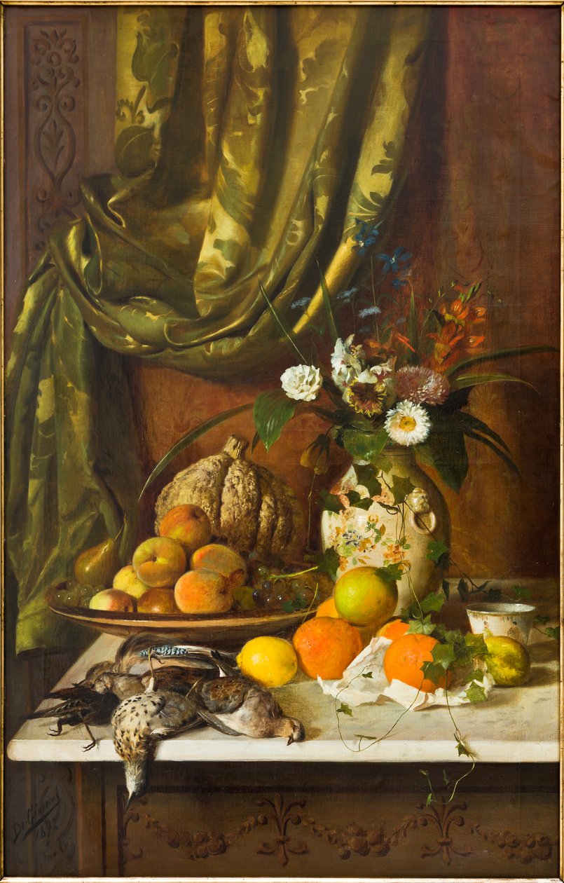 Flowers, Fruit and Game by Eugenio De Giacomi