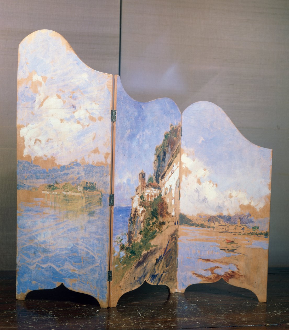 Three Views of Lake Maggiore: Isola Bella, Santa Caterina del Sasso, Isola dei Pescatori by Eugenio Gignous