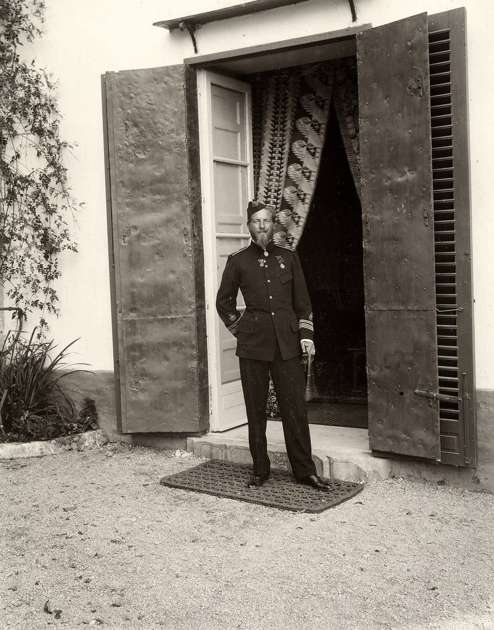 Portrait of a man in uniform at the farm Lo Zucco, Sicily by Eugenio Interguglielmi