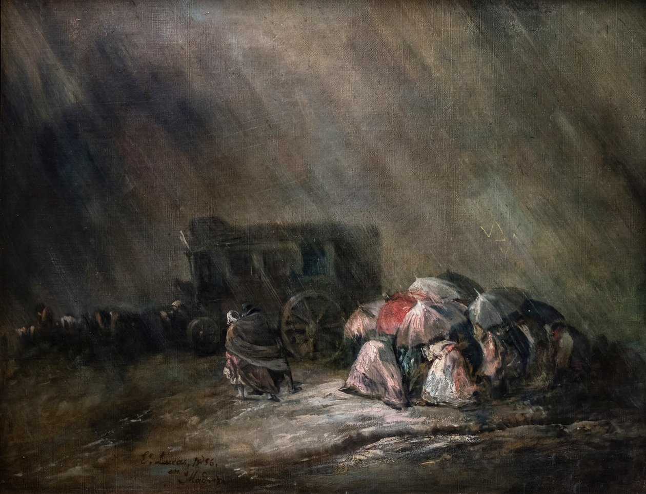 The Diligence by Eugenio Luca y Velasquez