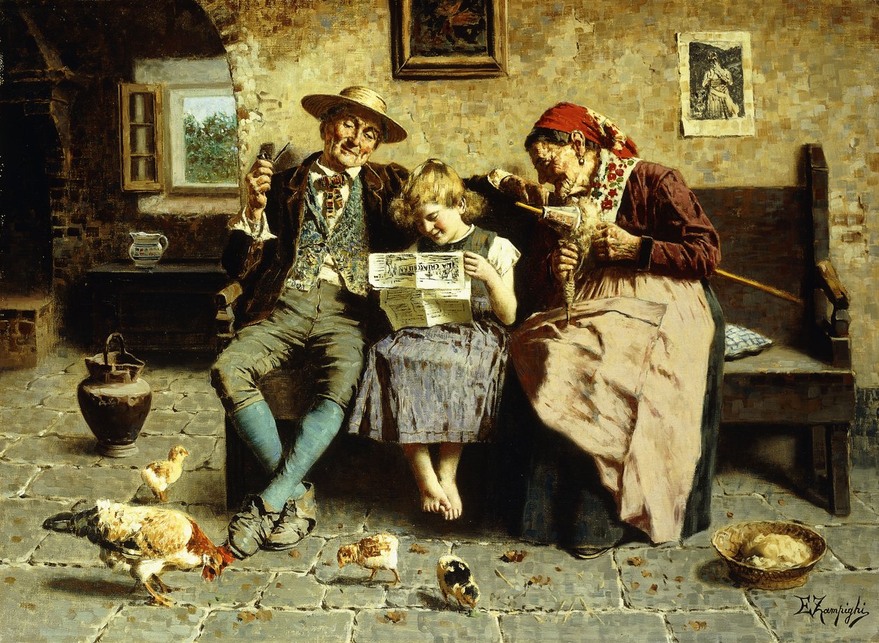 Reading the News by Eugenio Zampighi
