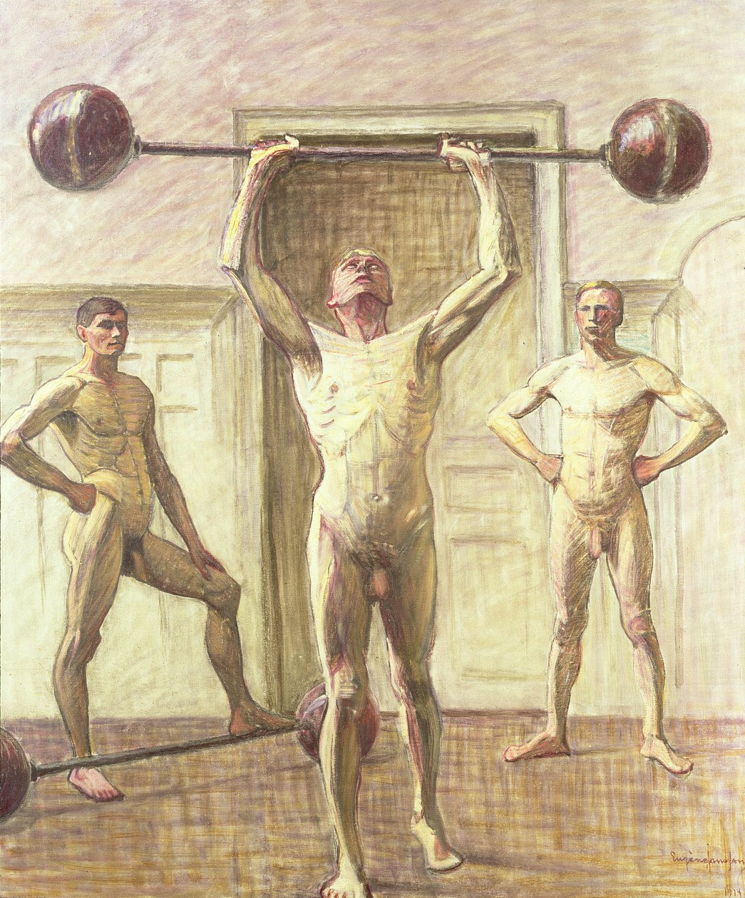 Pushing Weights with Two Arms, Number 3 by Eugène Jansson