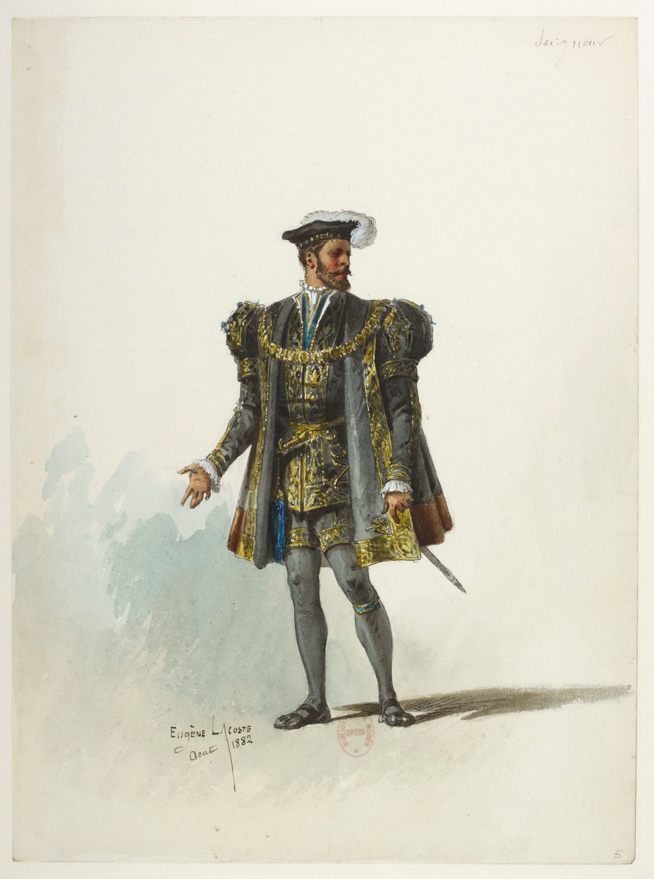 Saint-Saëns - Henry VIII - Costume Designs - Lacoste - 5. Lord by Eugene Lacoste