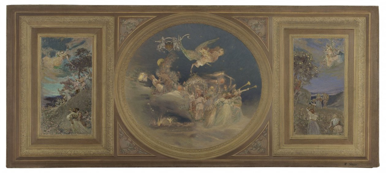 Sketch for the dining room of the Hôtel de Ville de Paris: Allegorical ceiling, ca. 1891 by Eugène Martial Simas