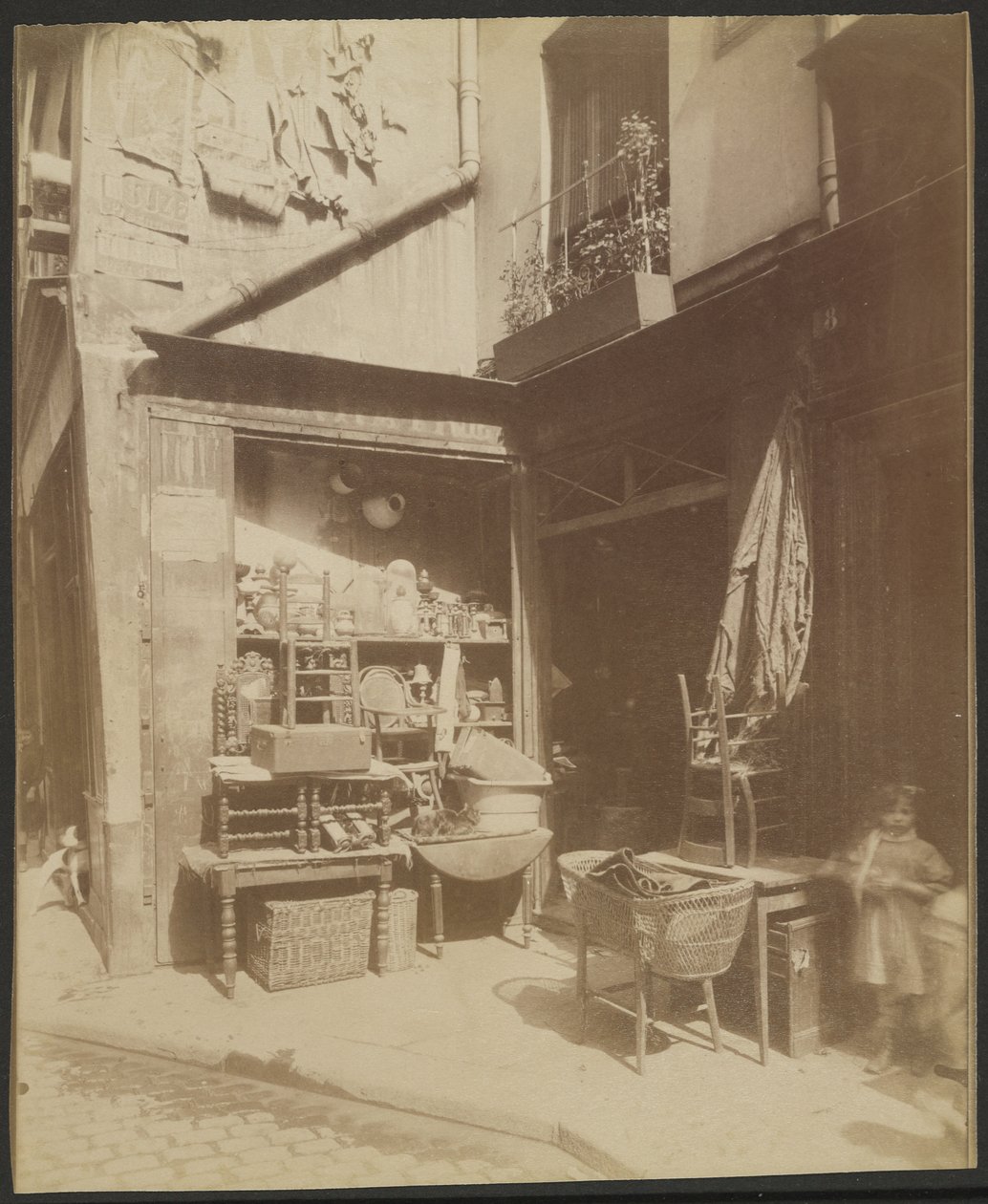 Antique Dealer, A Corner of Beaubourg Street, 8. (4) by Eugène Atget