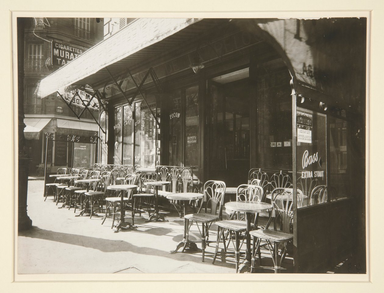Cafe - Avenue de la Grande Armee by Eugène Atget
