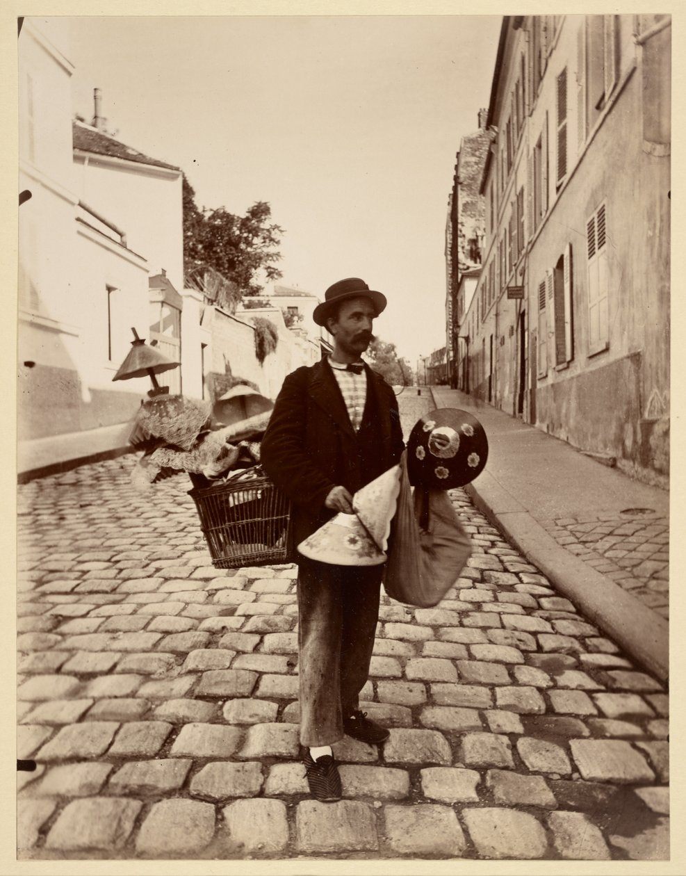 Lampshade Merchant by Eugène Atget
