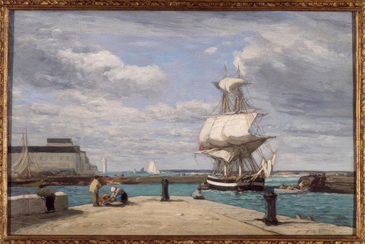Honfleur, the Port by Eugene Louis Boudin