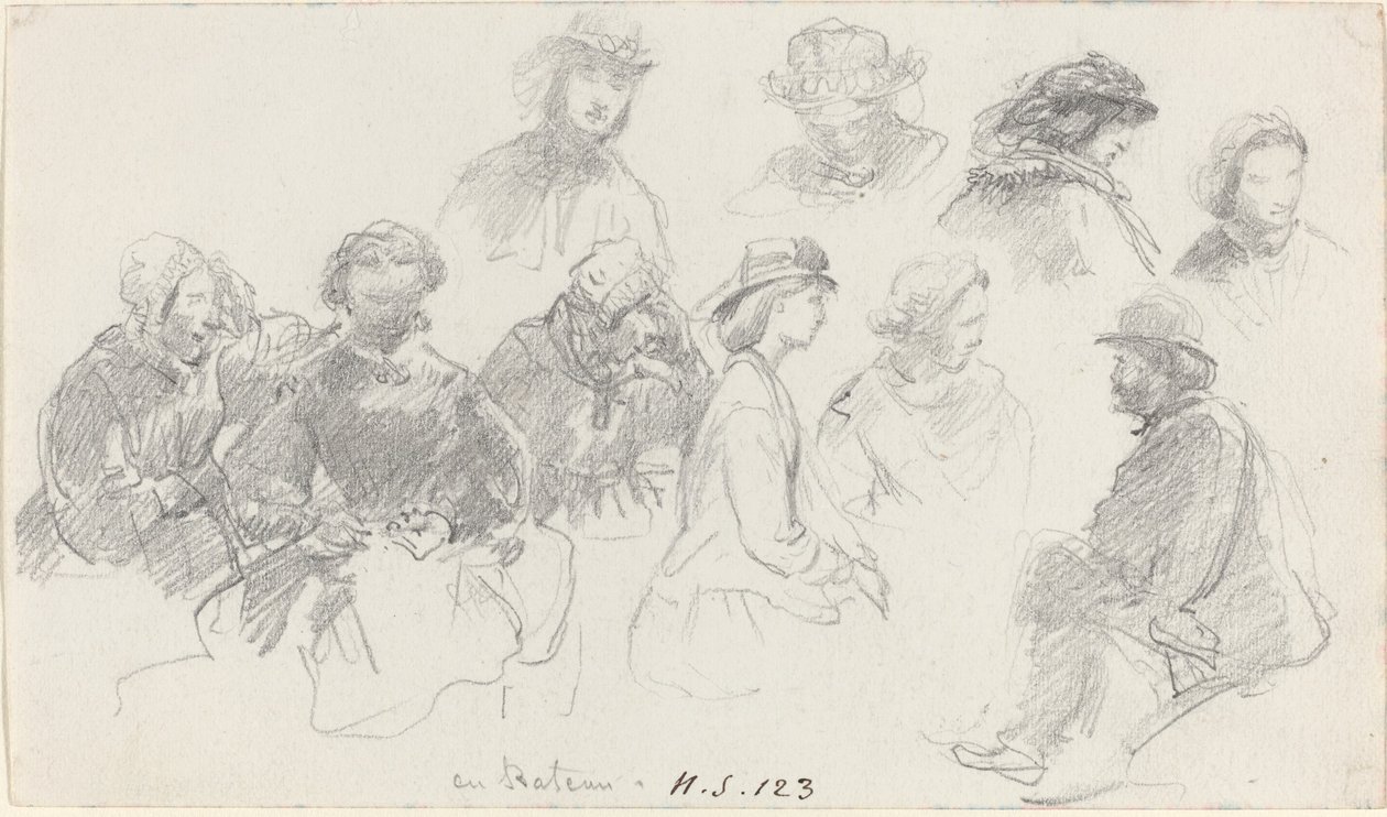 Passengers on Shipboard by Eugène Boudin