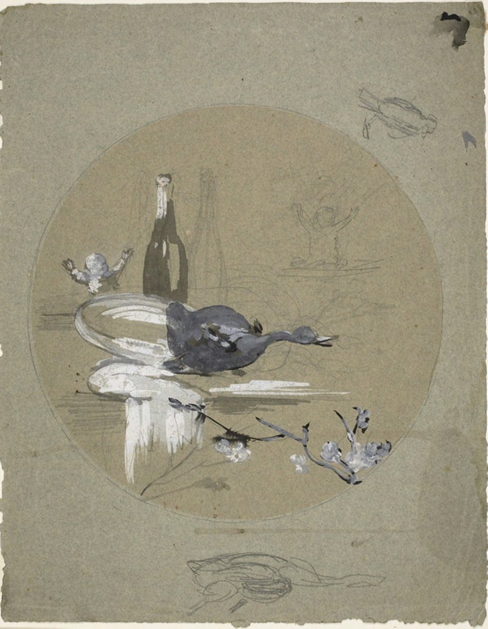 Design for a China Plate by Eugène Carrière