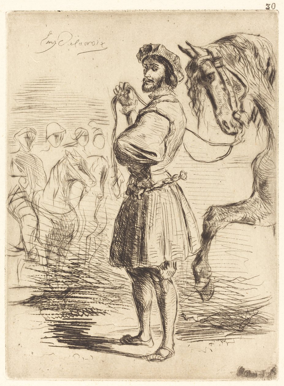 A Lord from the Period of Francis I by Eugène Delacroix