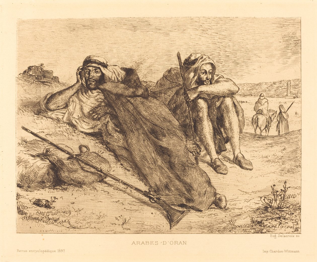 Arabs of Oran, 1833 by Eugène Delacroix