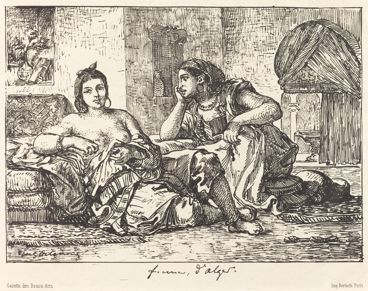 Women of Algiers, 1833 by Eugène Delacroix