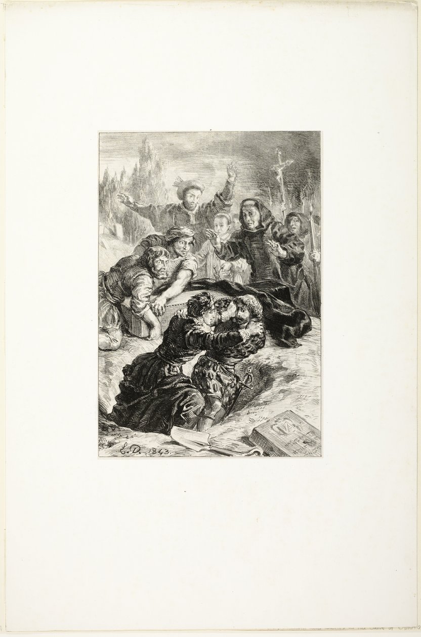 Hamlet and Laertes in Ophelia