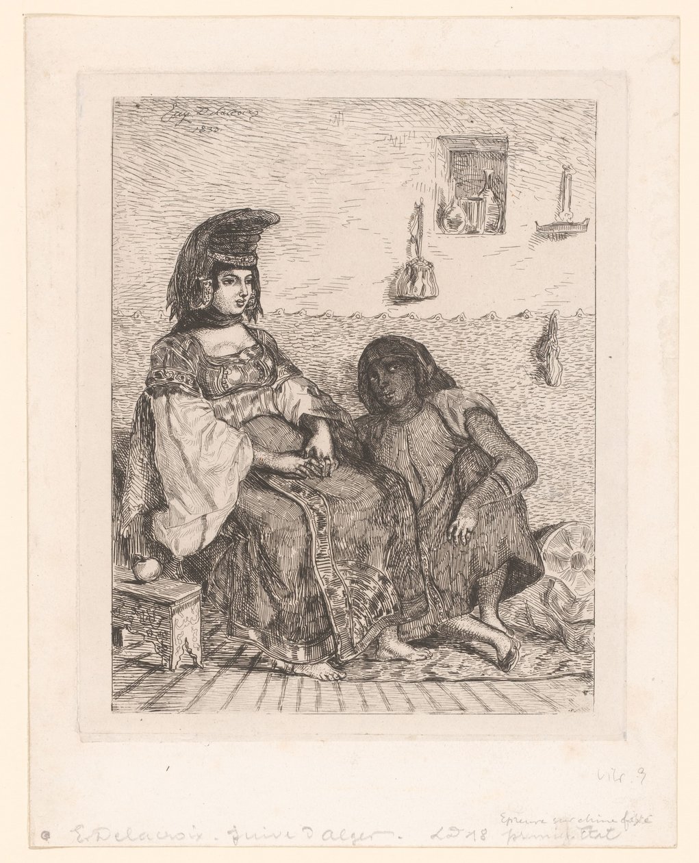 Jewish Woman from Algiers by Eugène Delacroix