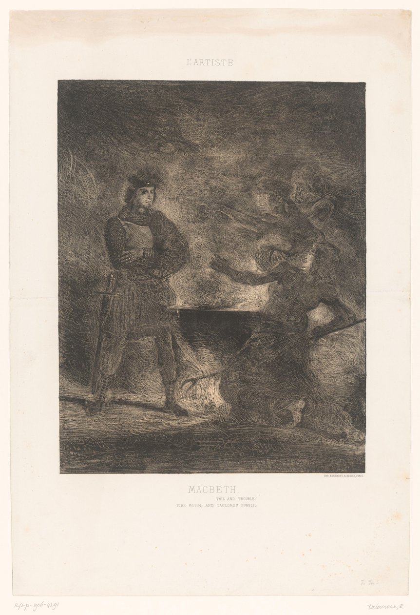 Macbeth Consulting the Three Witches by Eugène Delacroix